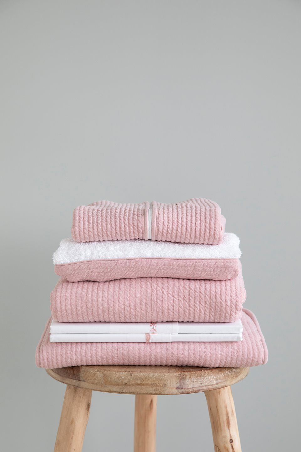 2-pack swaddles grey | pink Little Dutch Muslin Little Dutch