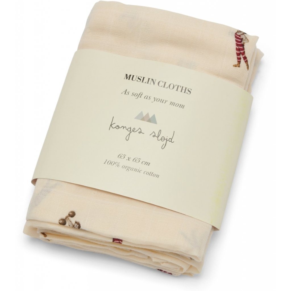 3 pack muslin cloth - strong man Konges sløjd Muslin Konges sløjd