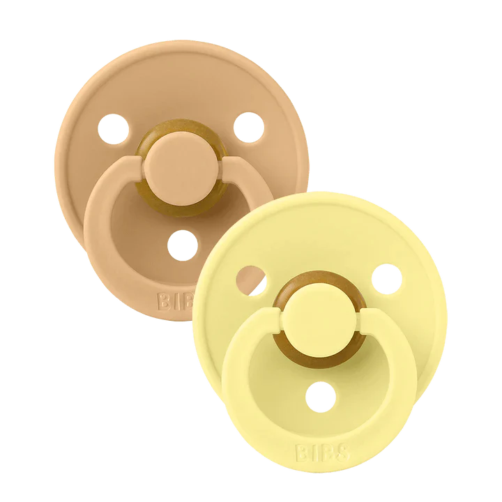 BIBS colour 2-pack pacifier sunshine + desert sand Pacifier Bibs