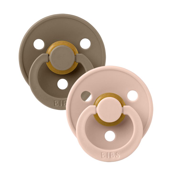 BIBS colour 2-pack pacifier dark oak | blush Pacifier BIBS