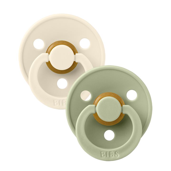 BIBS colour 2-pack pacifier ivory | sage Pacifier BIBS