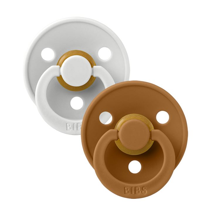 BIBS colour 2-pack pacifier haze + caramel Pacifier Bibs
