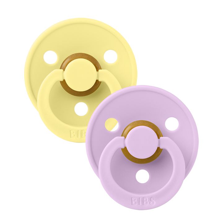 BIBS colour 2-pack pacifier sunshine + sky violet Pacifier Bibs