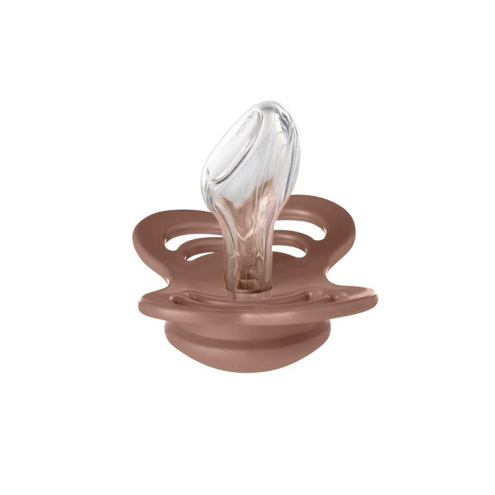 2 chupetas anatómicas silicone BIBS Couture woodchuck | peach