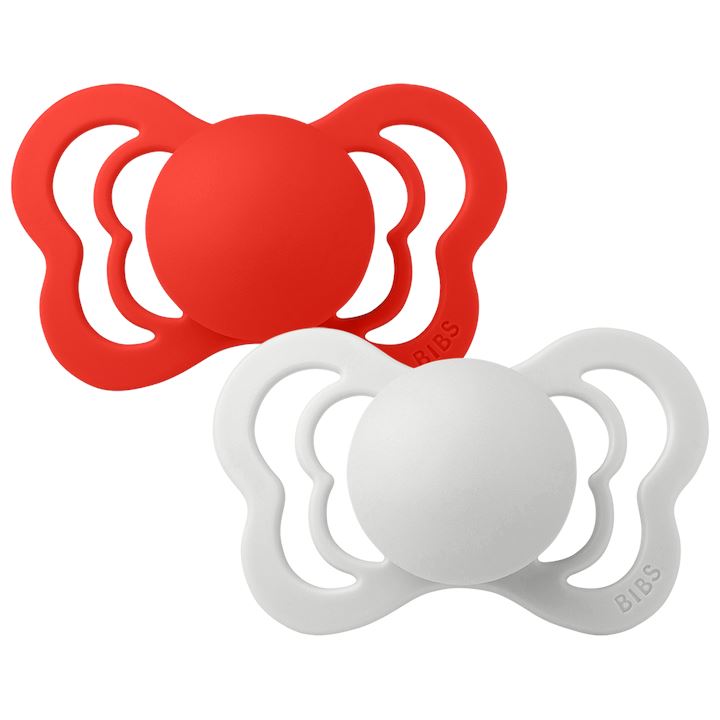 2 chupetas anatómicas silicone BIBS Couture candy apple | haze
