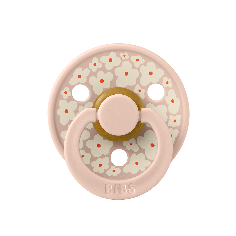 2 chupetas redondas BIBS Studio Colour jasmine blush mix