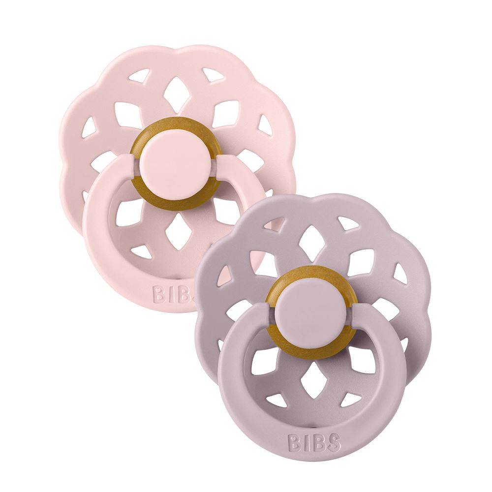 BIBS pacifier 2-pack Boheme Blossom/Dusky Lilac Pacifier BIBS