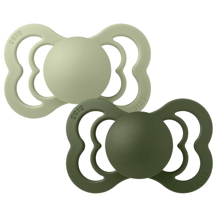 2-pack BIBS Supreme pacifier silicone sage | hunter green Pacifier BIBS