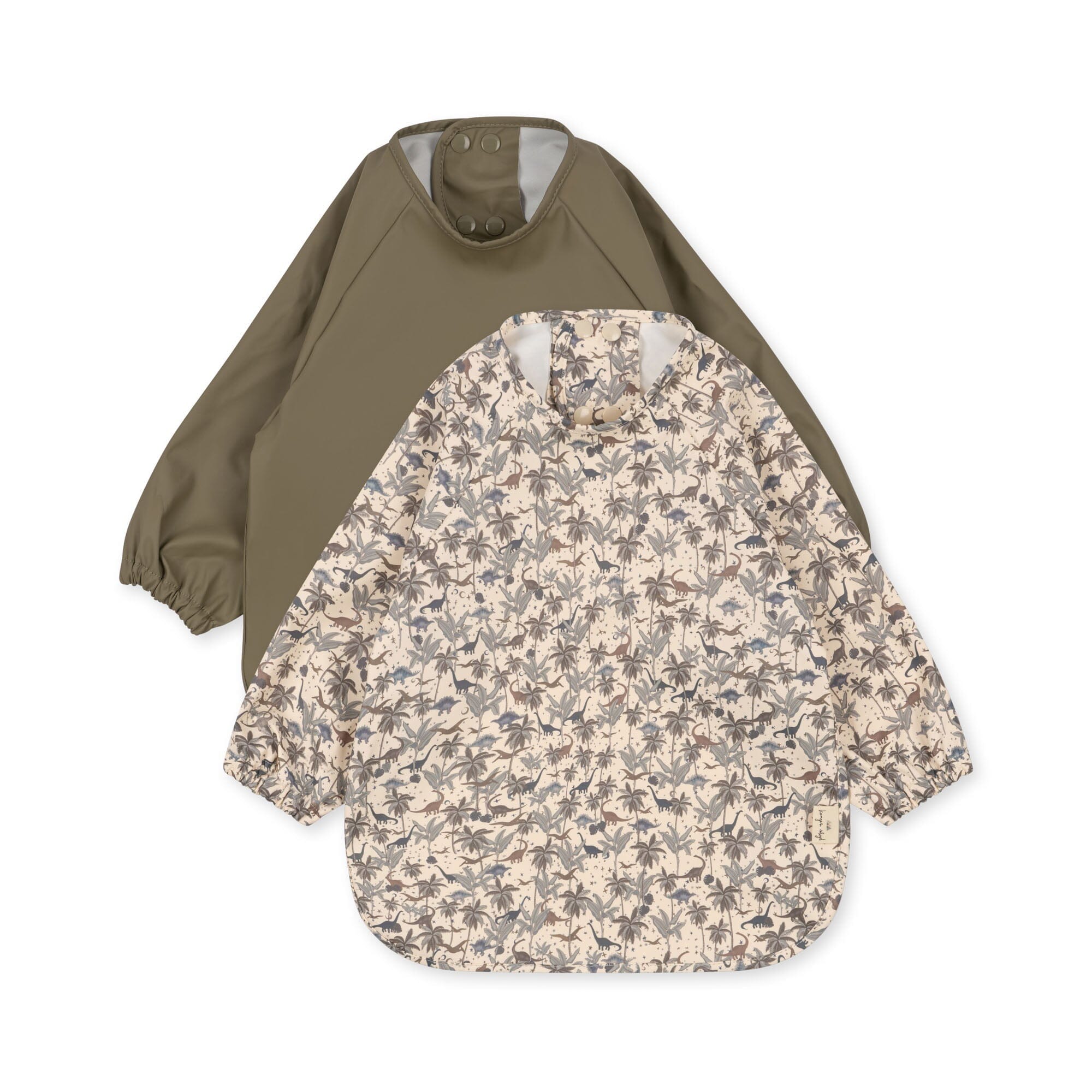 2 babetes impermeáveis com mangas dino blue/overland trek meal Konges sløjd