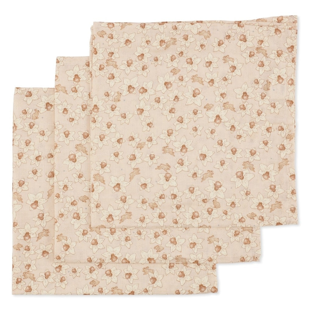 3 pack muslin cloth - peekaboo Konges sløjd Muslin Konges sløjd