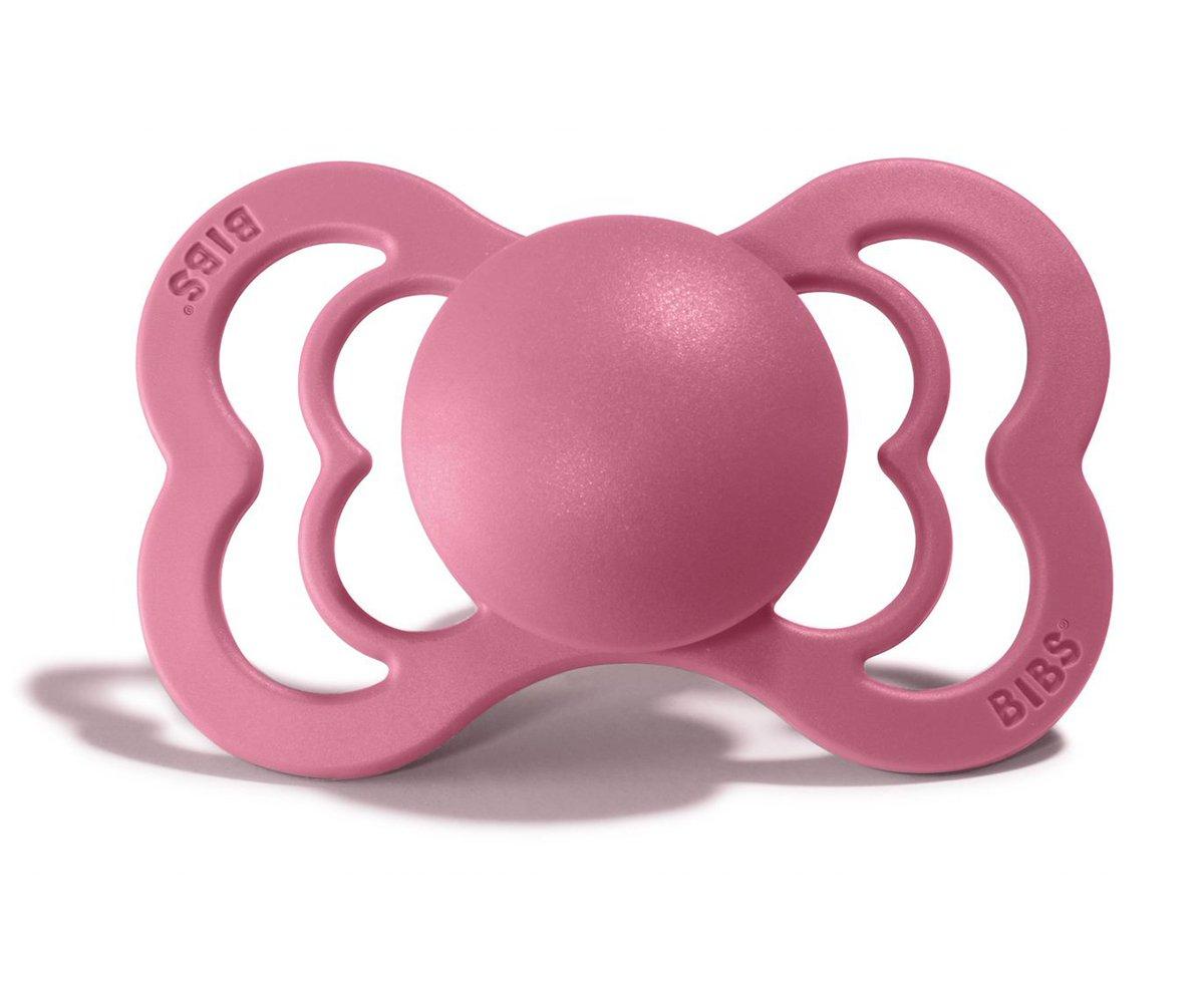 2-pack BIBS Supreme pacifier silicone coral | ruby Pacifier BIBS