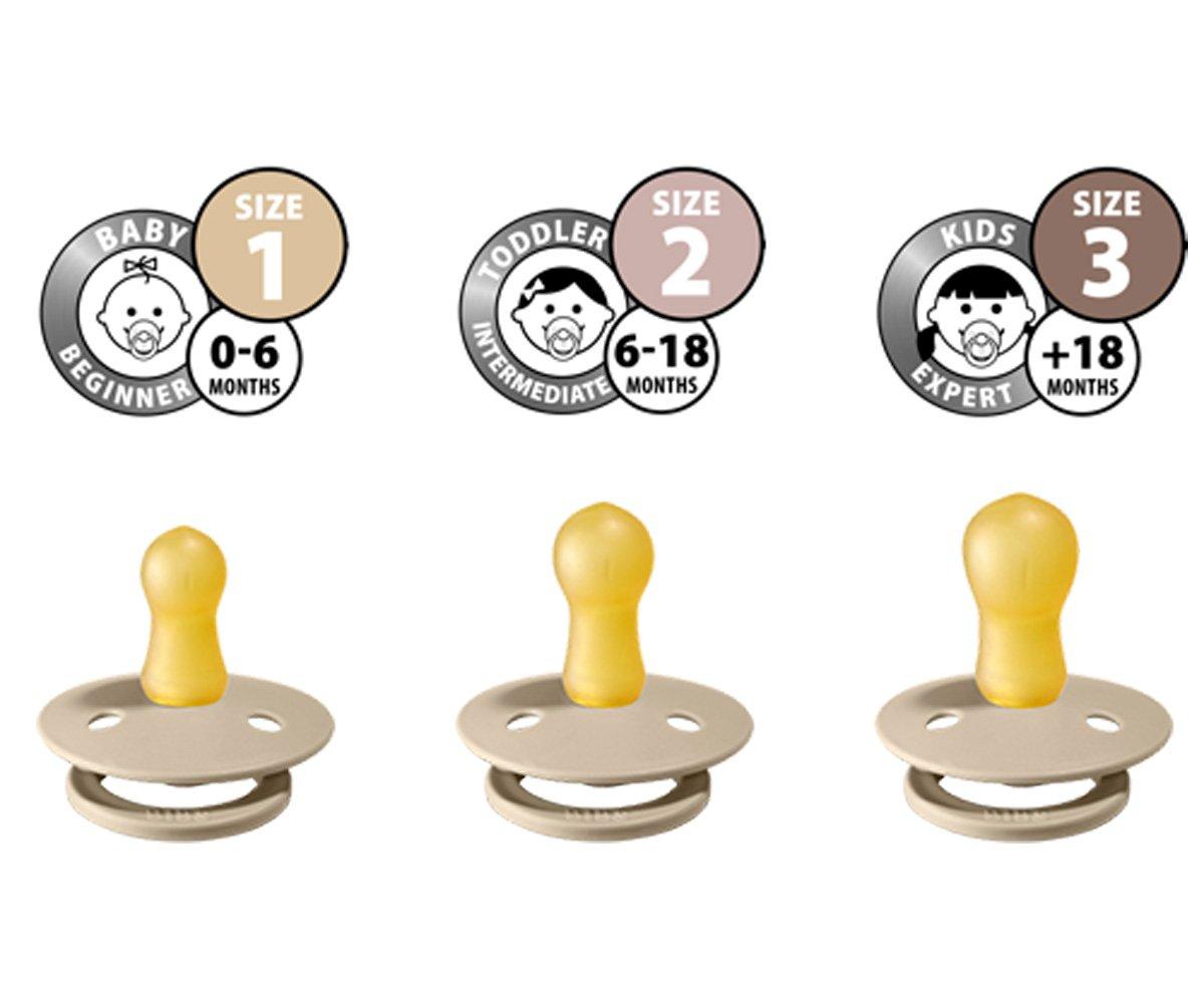 BIBS colour 2-pack pacifier chocolate | sand Pacifier BIBS