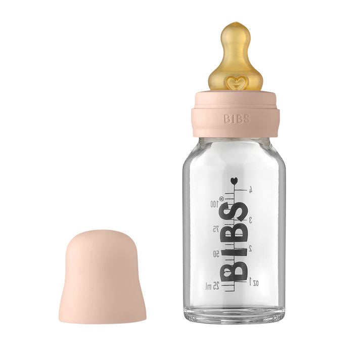 Biberão de vidro 110 ml + conjunto blush BIBS Biberão BIBS
