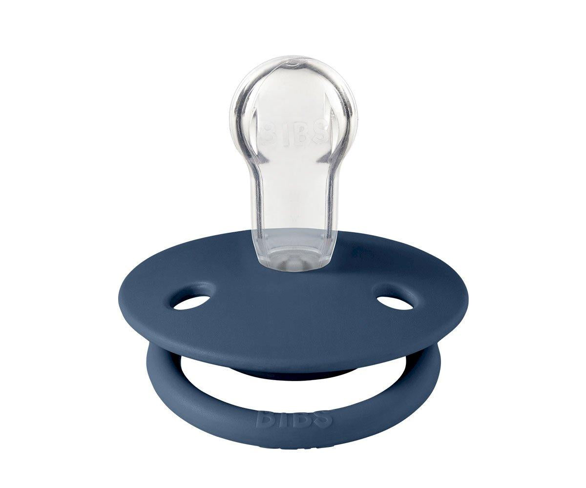 2-pack Bibs De Lux cloud | steel blue one size Pacifier BIBS