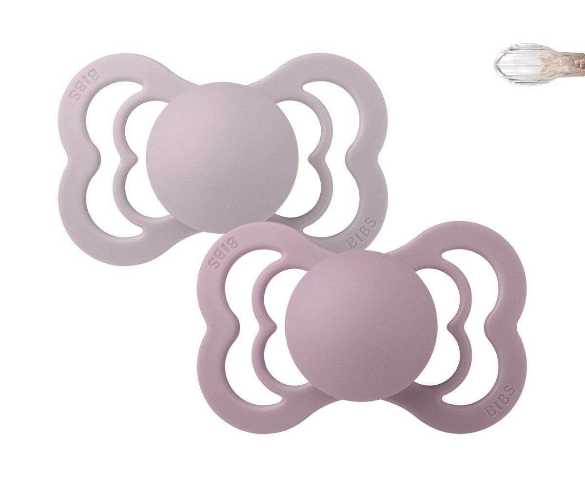 2-pack BIBS Supreme pacifier silicone heather | lilac Pacifier BIBS