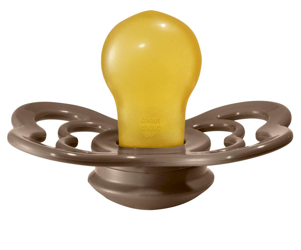 2 chupetas BIBS Supreme látex dark oak + vanilla Pacifier Bibs