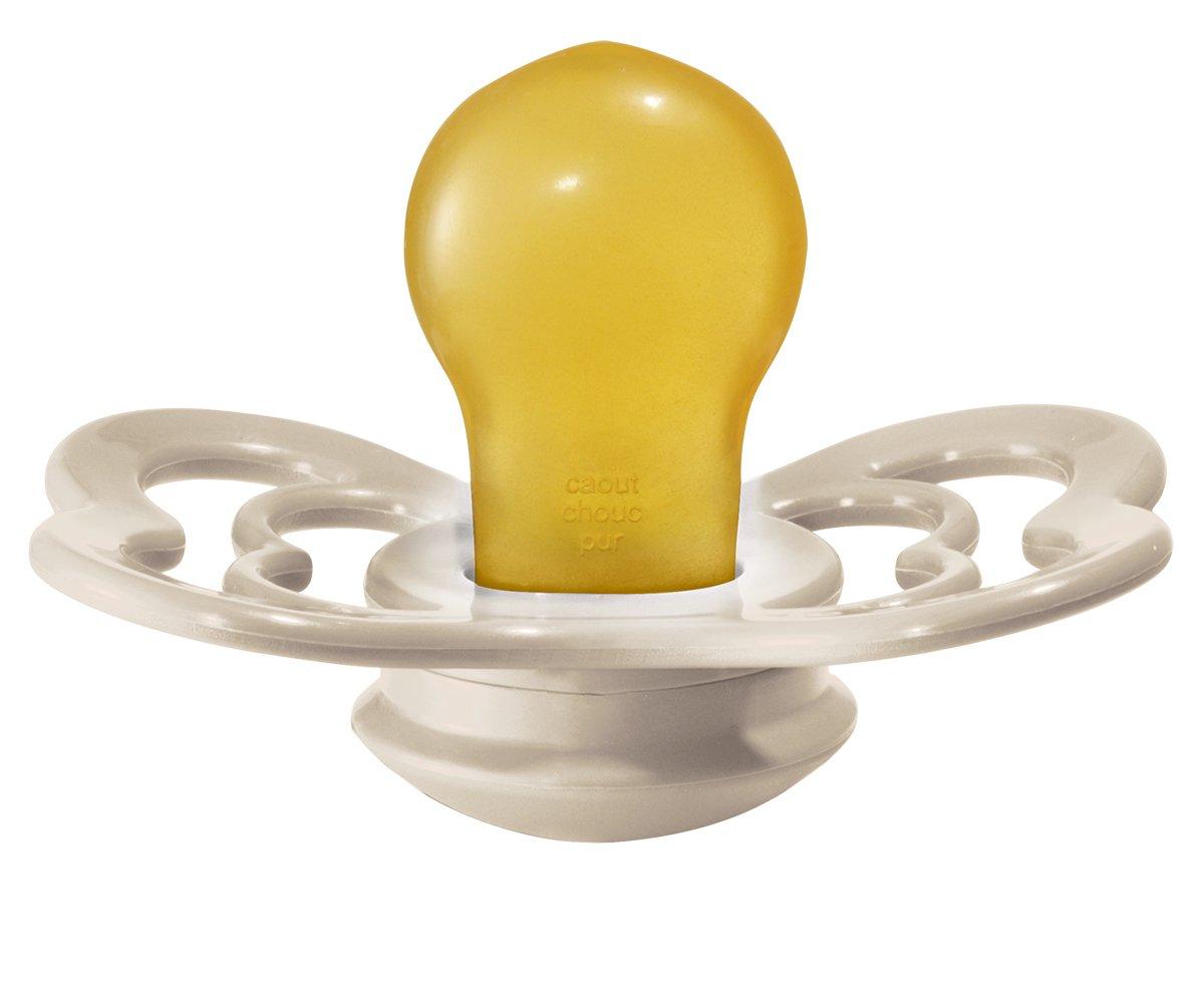 2 chupetas BIBS Supreme látex dark oak + vanilla Pacifier Bibs