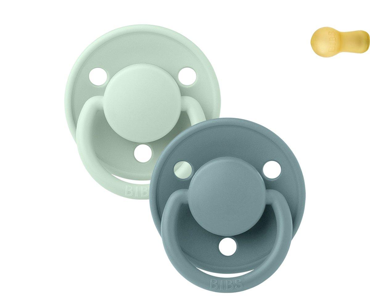 2-pack Bibs De Lux island sea | nordic mint Pacifier Bibs