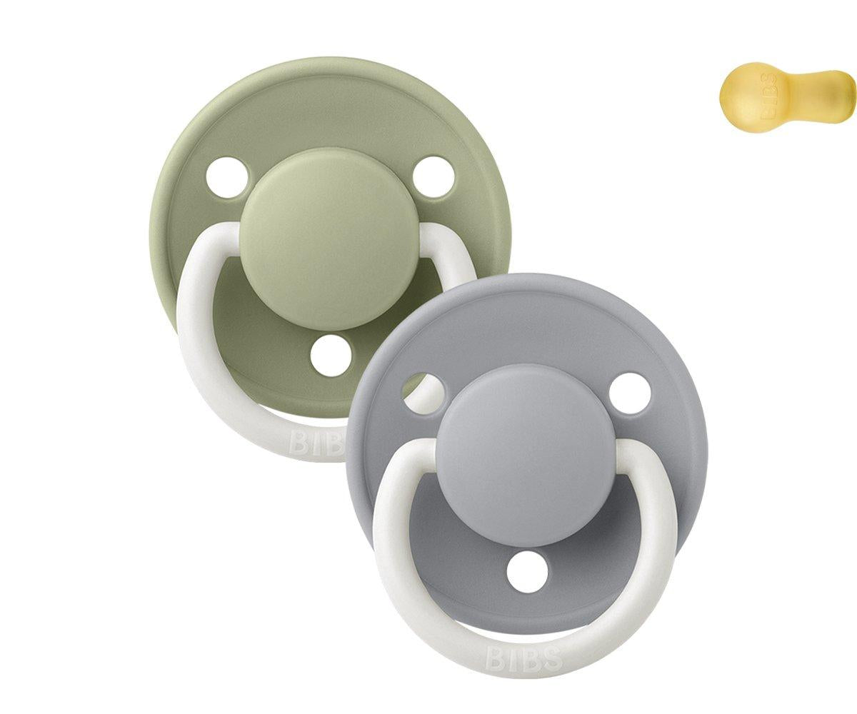 2-pack Bibs De Lux NIGHT cloud sage Pacifier Bibs