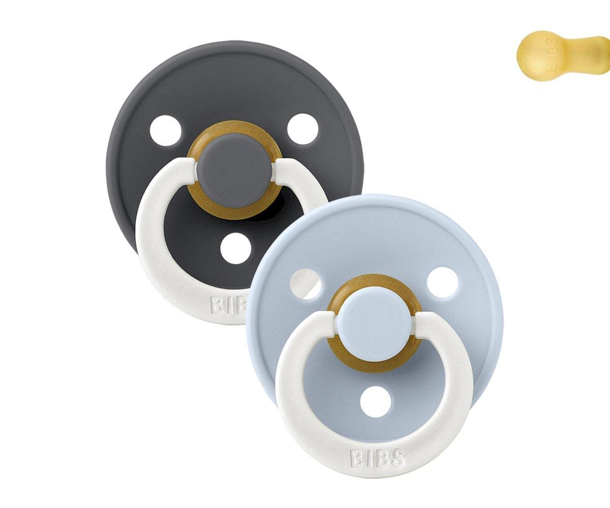 Chupetas BIBS Colour redonda NIGHT baby blue | iron pacifier BIBS