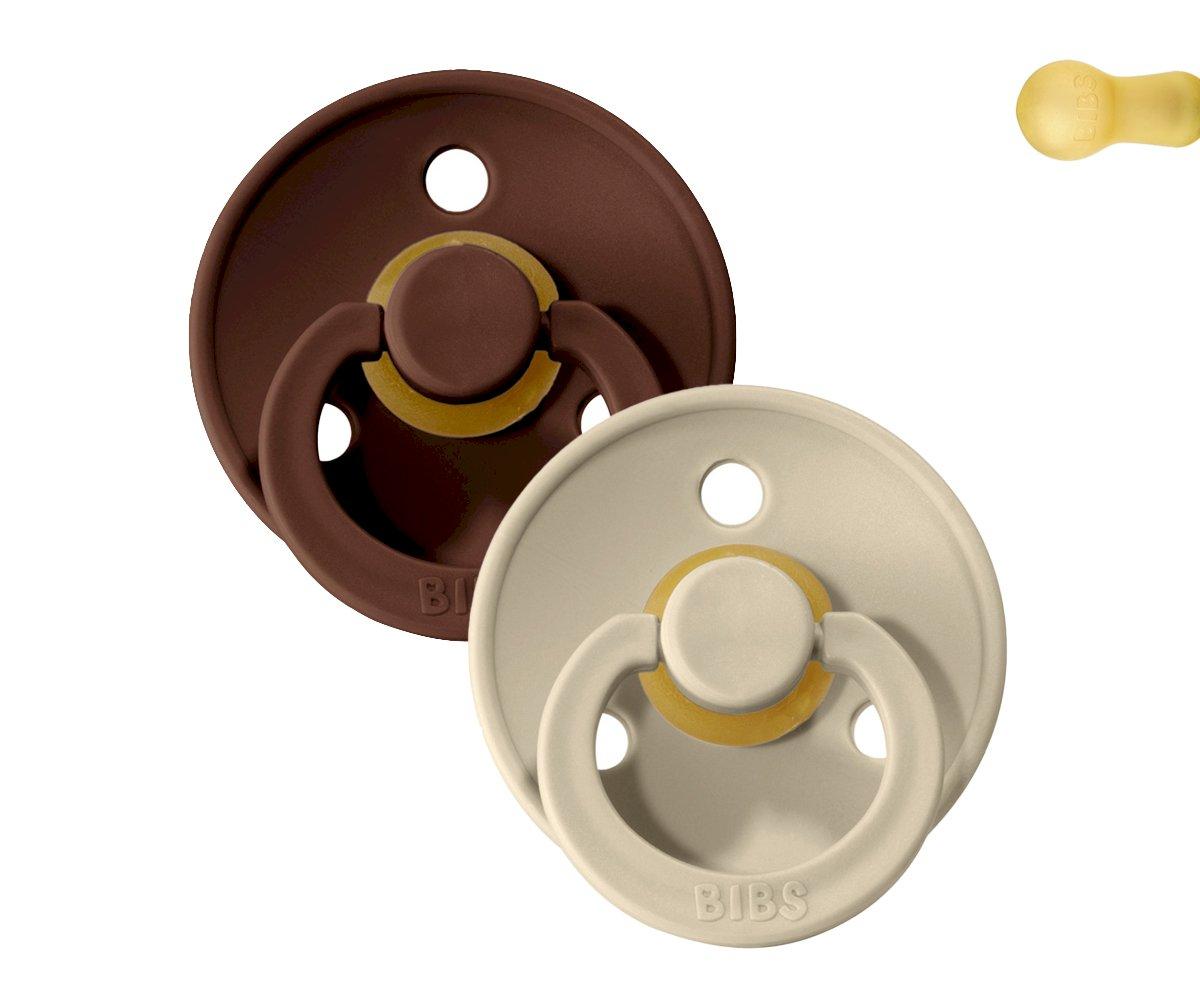BIBS colour 2-pack pacifier chocolate | sand Pacifier BIBS