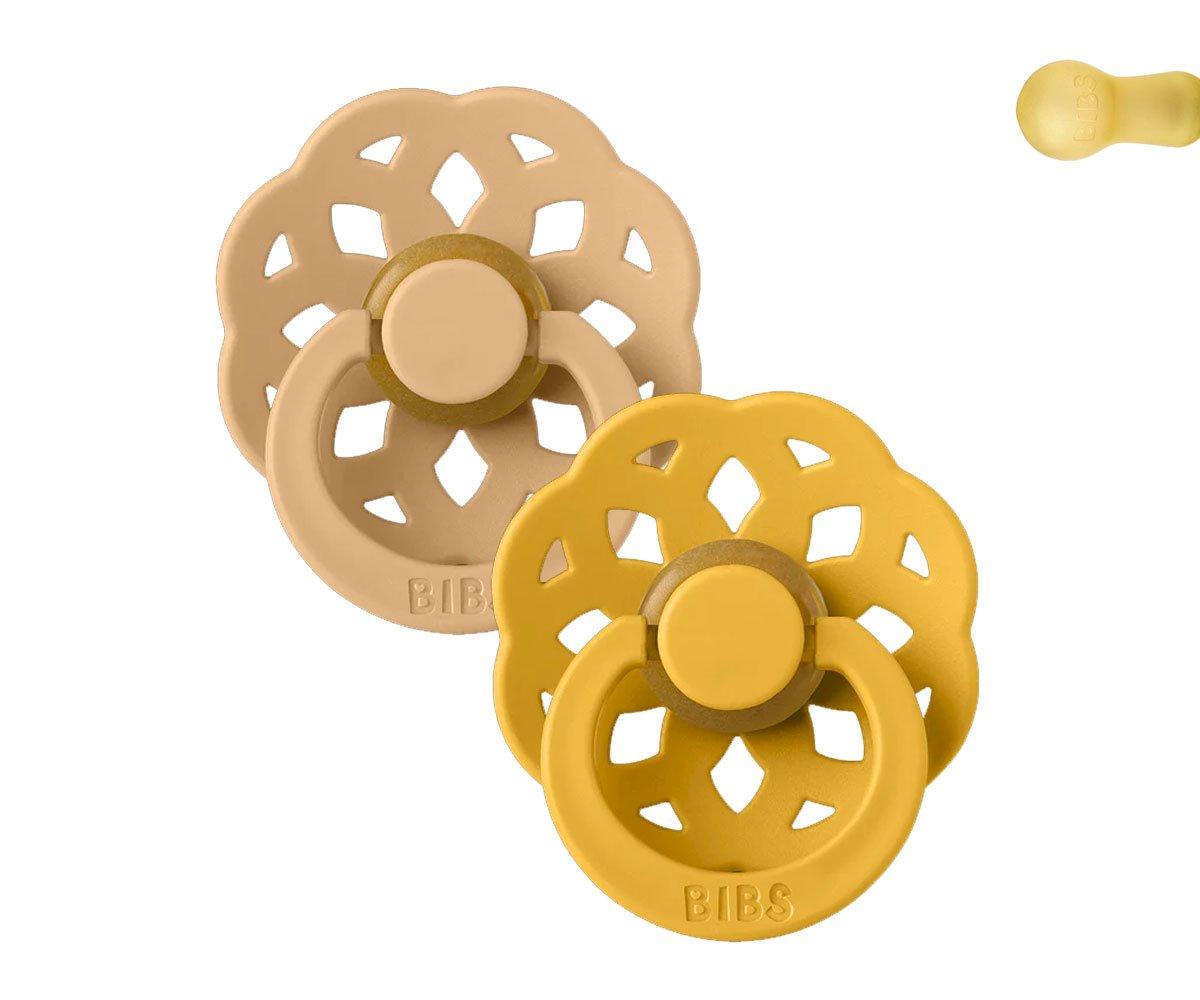 BIBS pacifier 2-pack Boheme desert sand | honey Pacifier BIBS