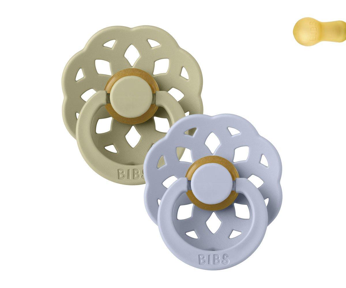 BIBS pacifier 2-pack Boheme khaki | dusty blue Pacifier BIBS