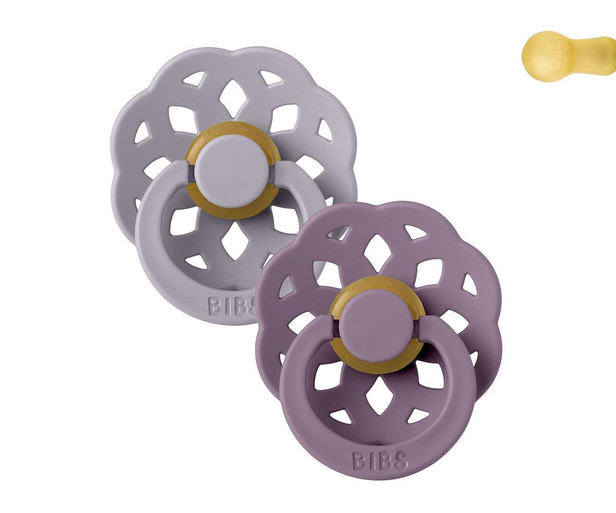BIBS pacifier 2-pack Boheme fossil grey | mauve Pacifier BIBS