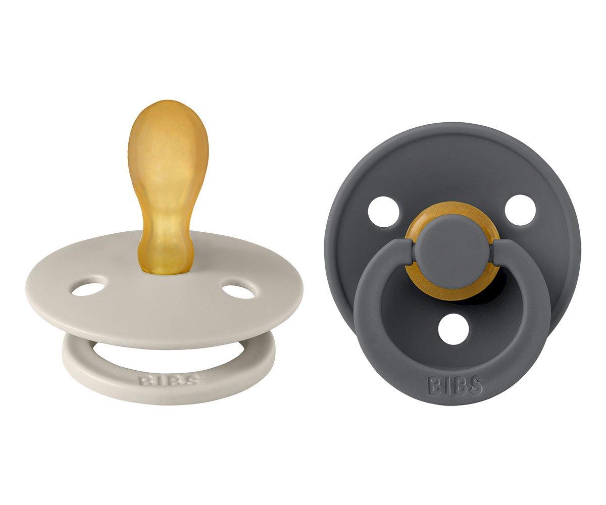 2 Chupetas BIBS Colour simétrica sand | iron pacifier BIBS