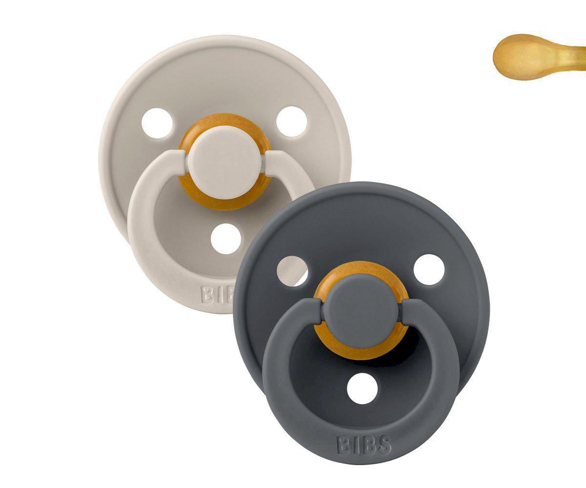 2 Chupetas BIBS Colour simétrica sand | iron pacifier BIBS