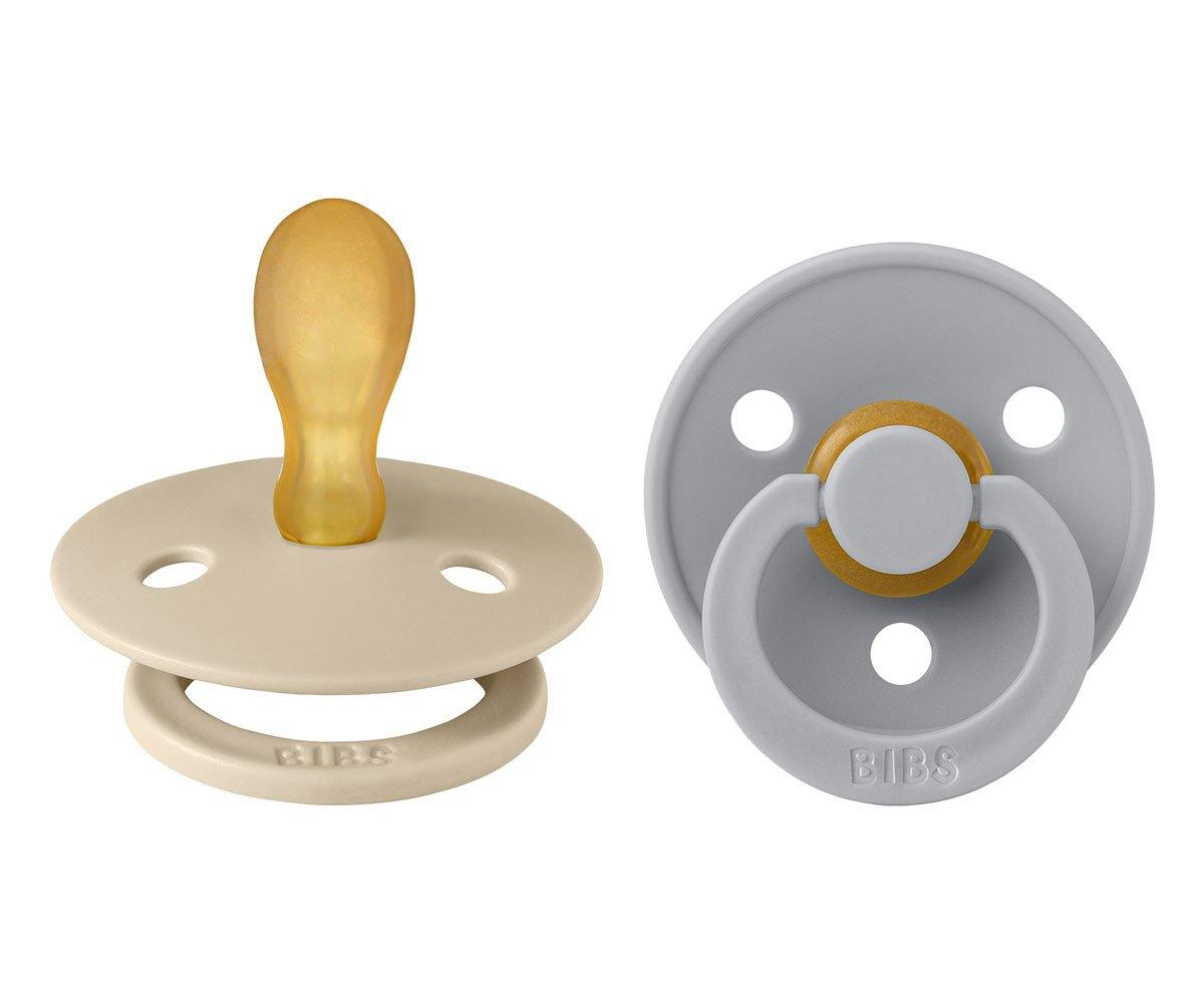 2 Chupetas BIBS Colour simétrica cloud | vanilla pacifier BIBS