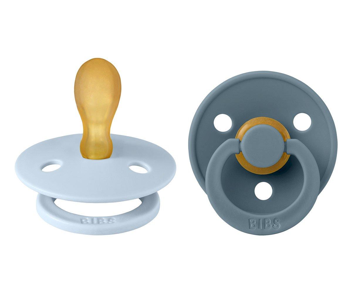 2 Chupetas BIBS Colour simétrica baby blue | petrol pacifier BIBS
