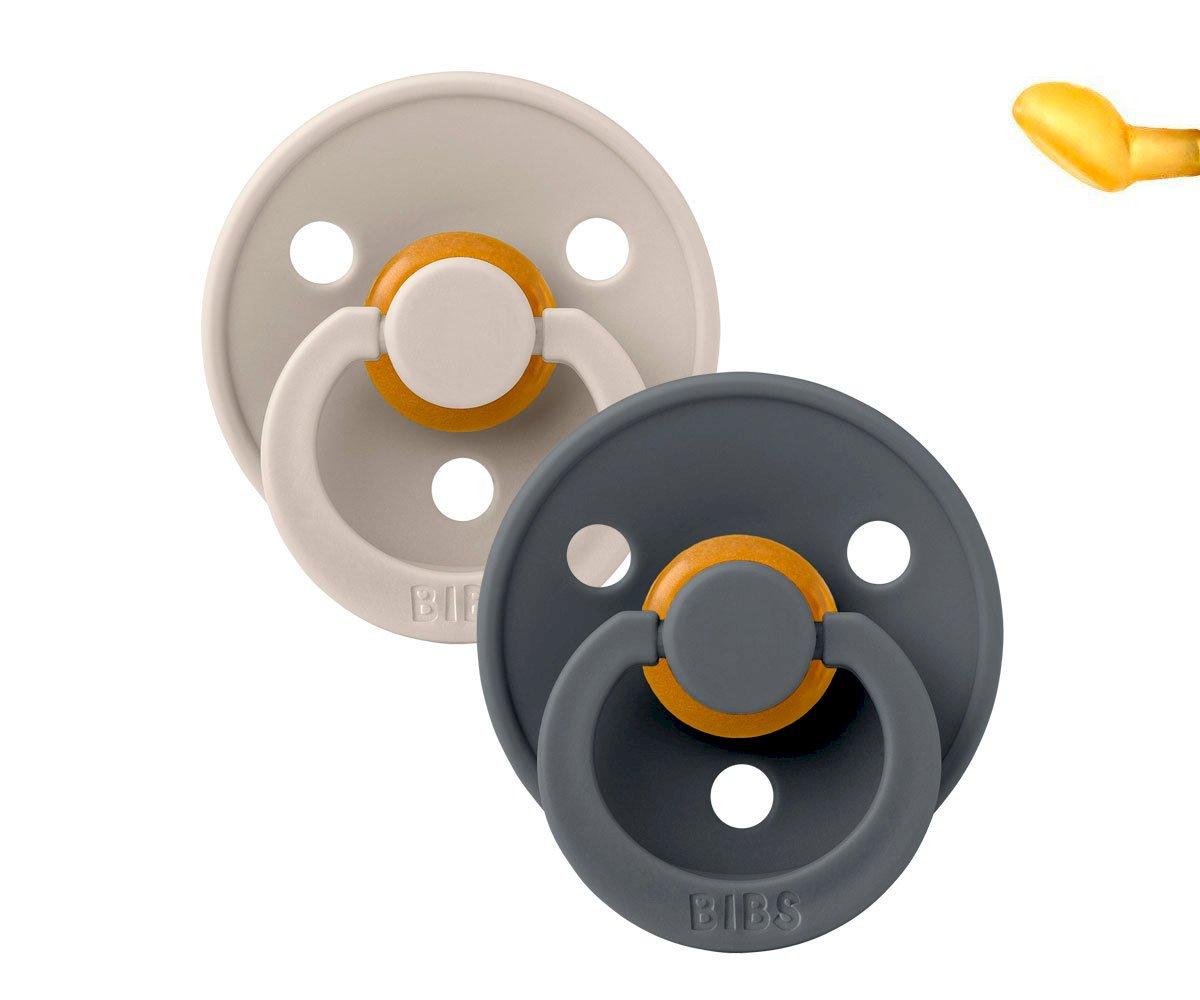 2 Chupetas BIBS Colour anatómica sand | iron pacifier BIBS