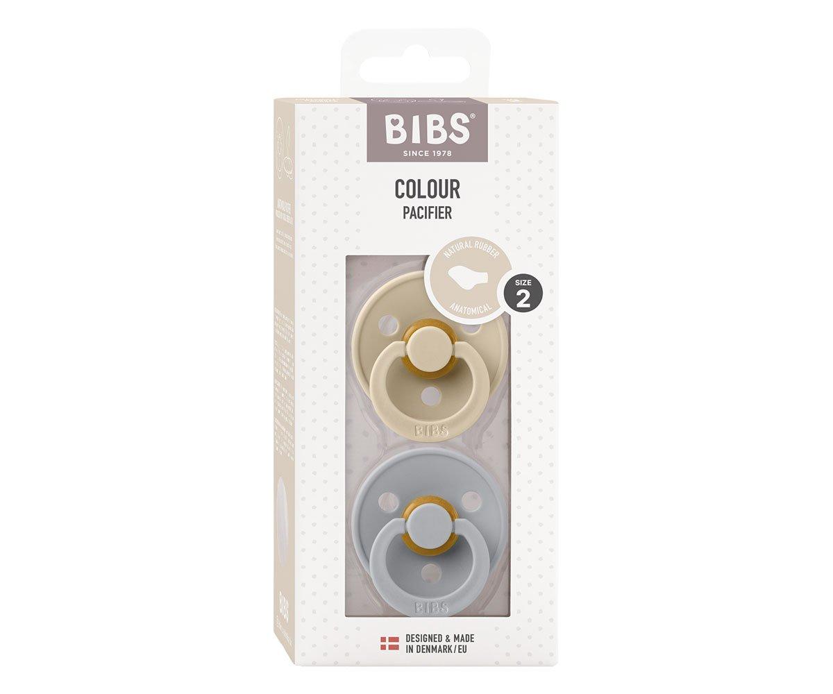 2 Chupetas BIBS Colour anatómica cloud | vanilla pacifier BIBS
