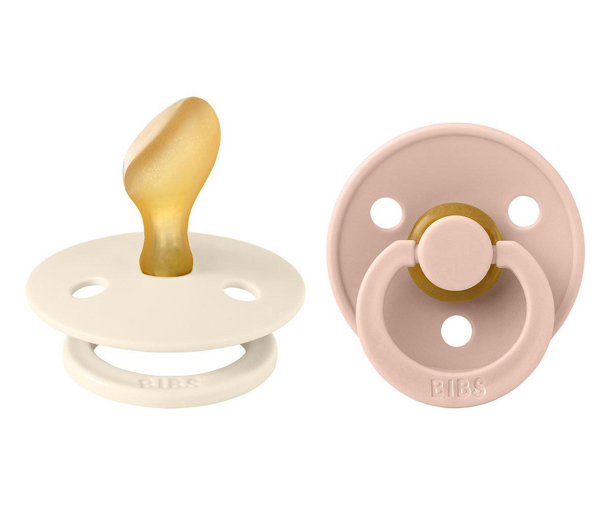 2 Chupetas BIBS Colour anatómica ivory | blush pacifier BIBS
