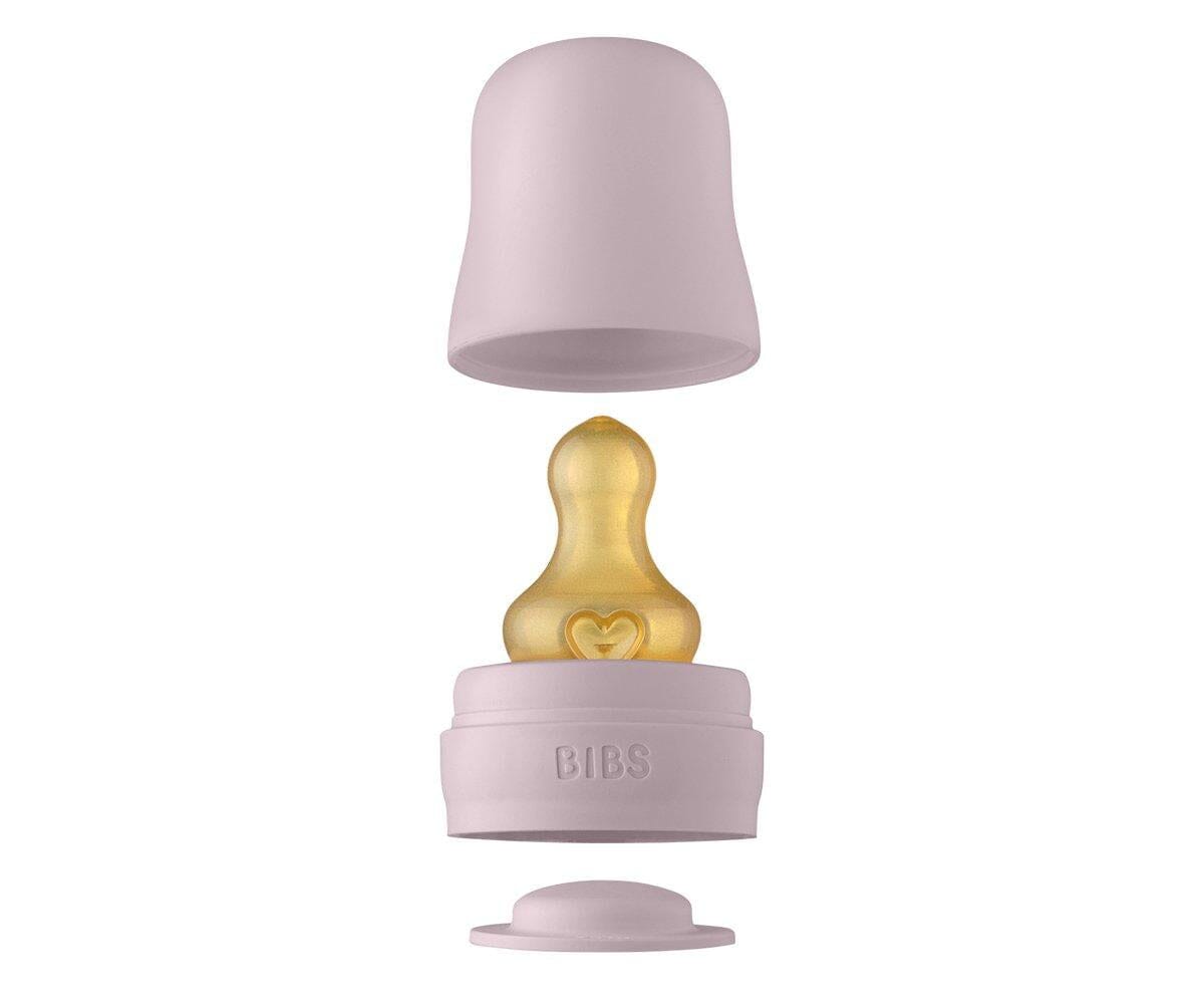 Biberão de vidro 110 ml + conjunto dusky lilac BIBS Biberão BIBS