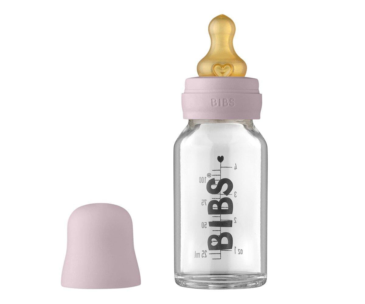 Biberão de vidro 110 ml + conjunto dusky lilac BIBS Biberão BIBS