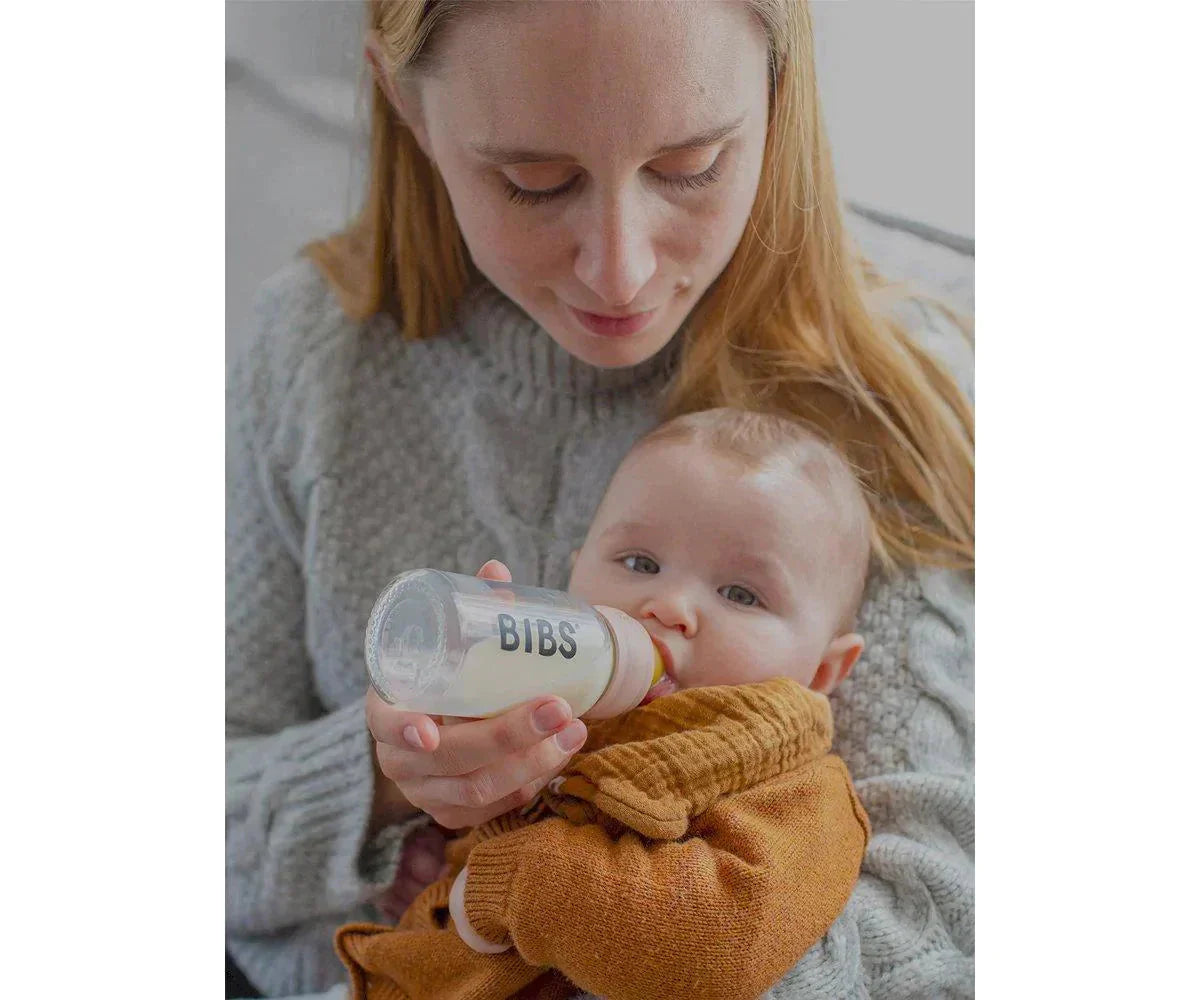 Biberão de vidro 110 ml + conjunto iron BIBS Biberão BIBS