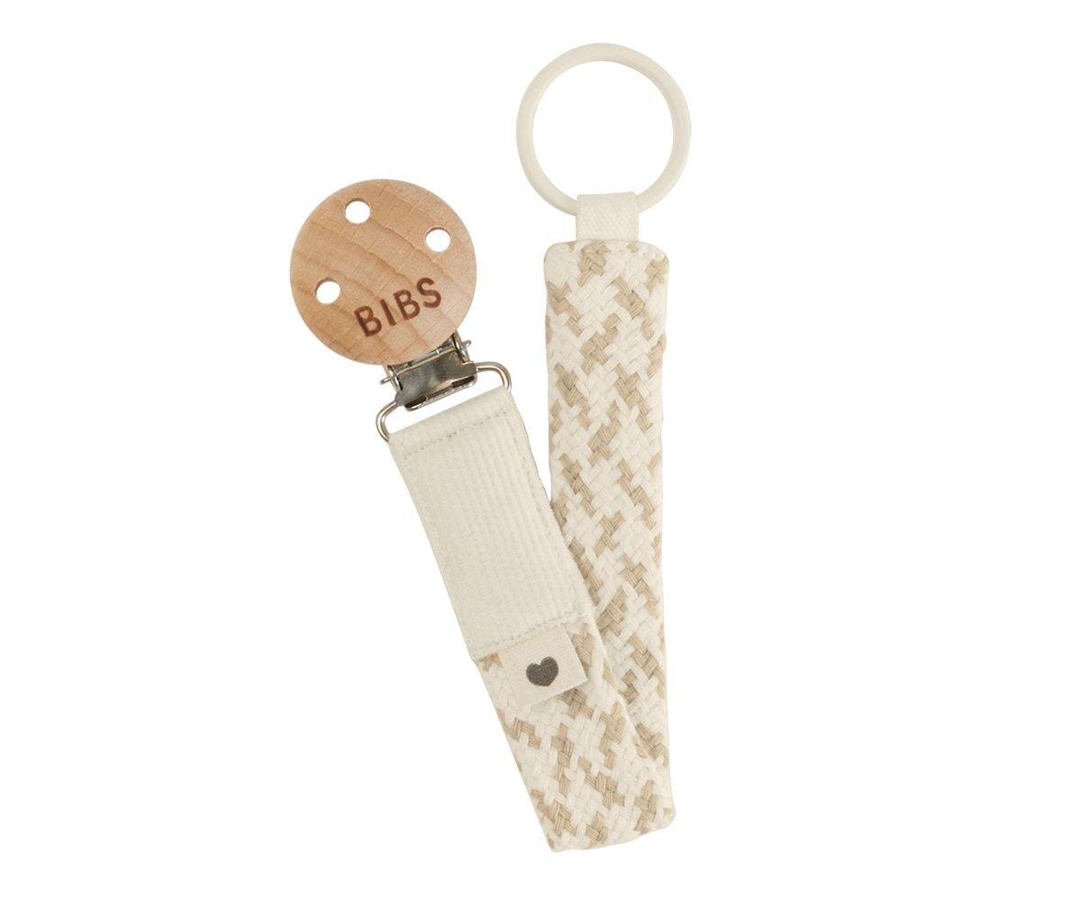 Prende-chucha ivory/vanilla BIBS pacifier clip Bibs