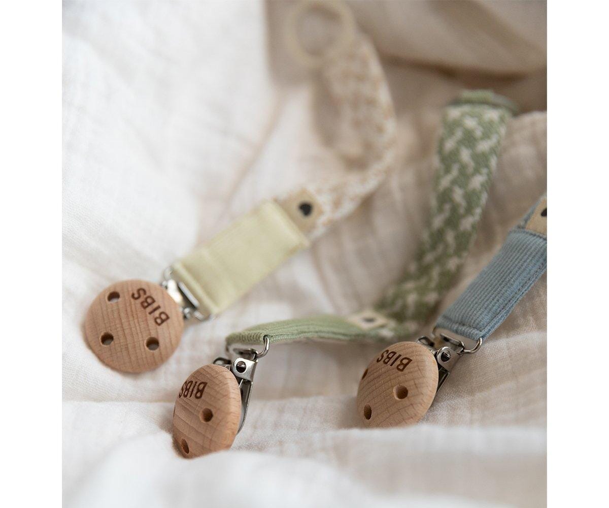 Porta-chucha dusty pink/baby pink BIBS pacifier clip Bibs