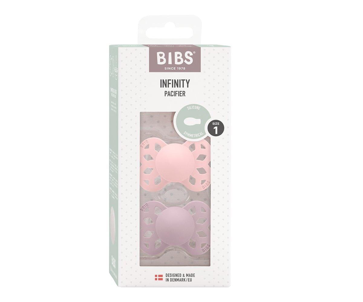 2 chupetas BIBS Infinity simétrica silicone blossom | dusky lilac pacifier BIBS