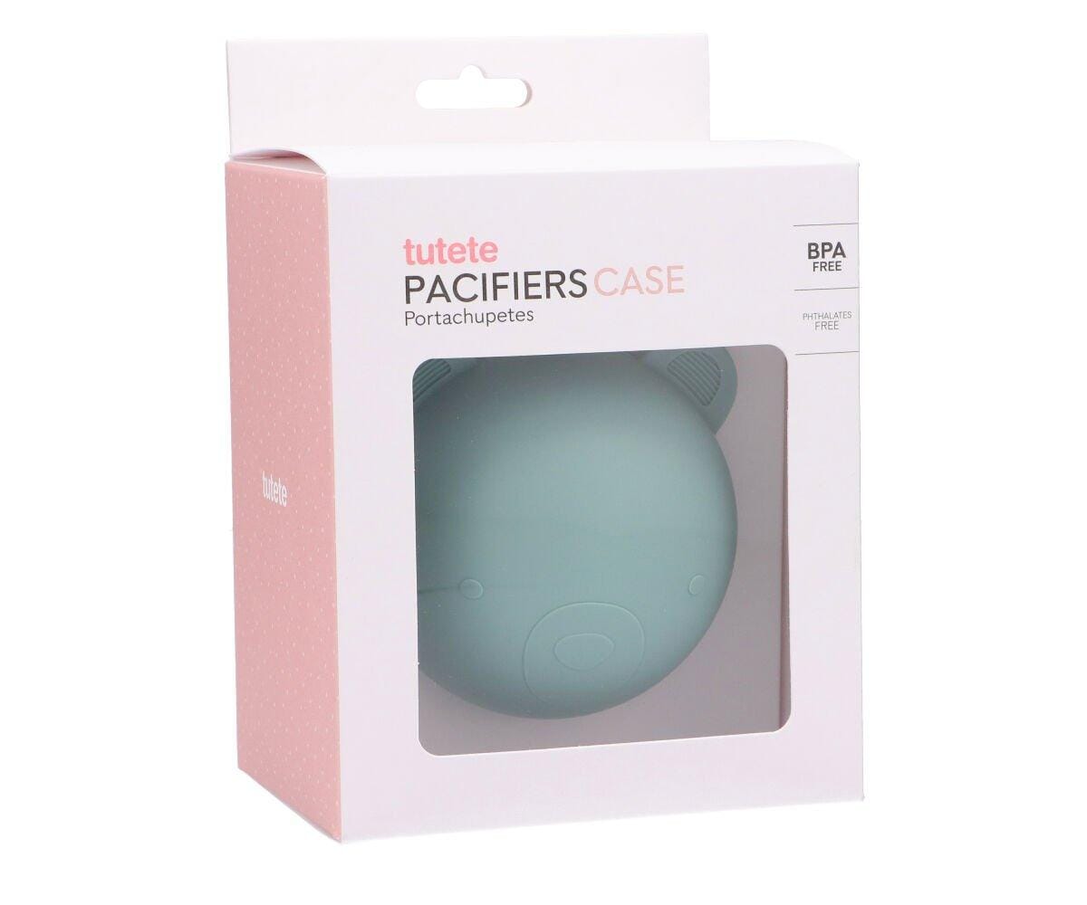 Caixa p/ guardar chupetas silicone bear light sage case tutete