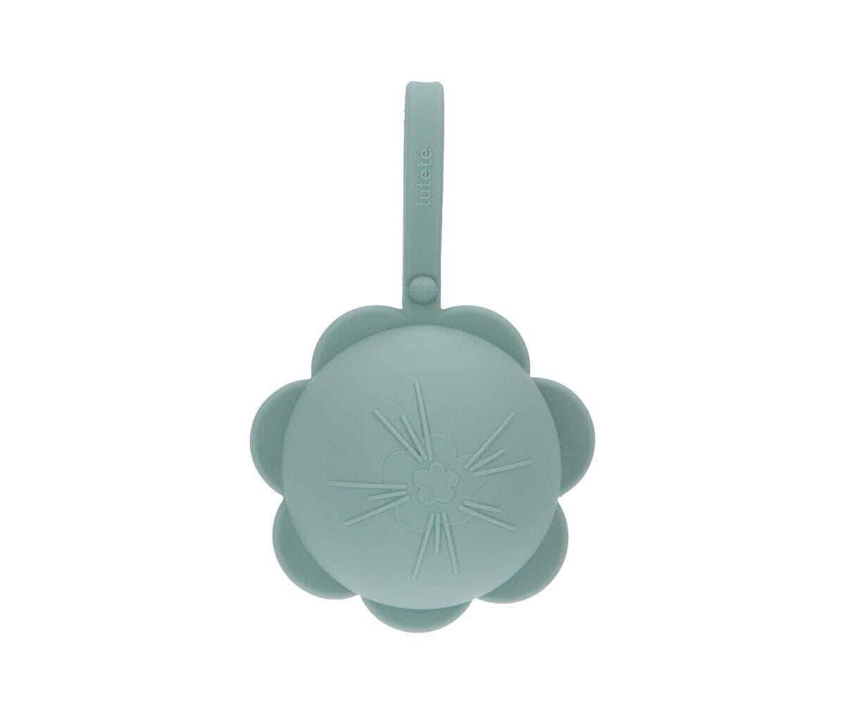 Caixa p/ guardar chupetas silicone flower light sage case tutete