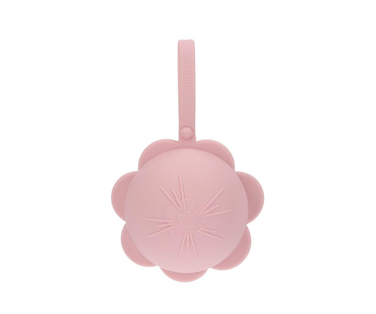 Caixa p/ guardar chupetas silicone flower pink case tutete