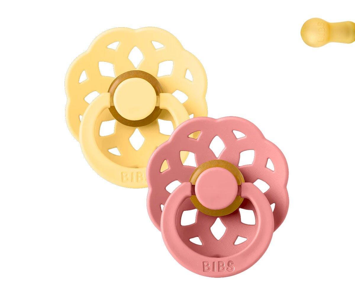 2 chupetas BIBS Boheme pale butter | dusty pink Bibs