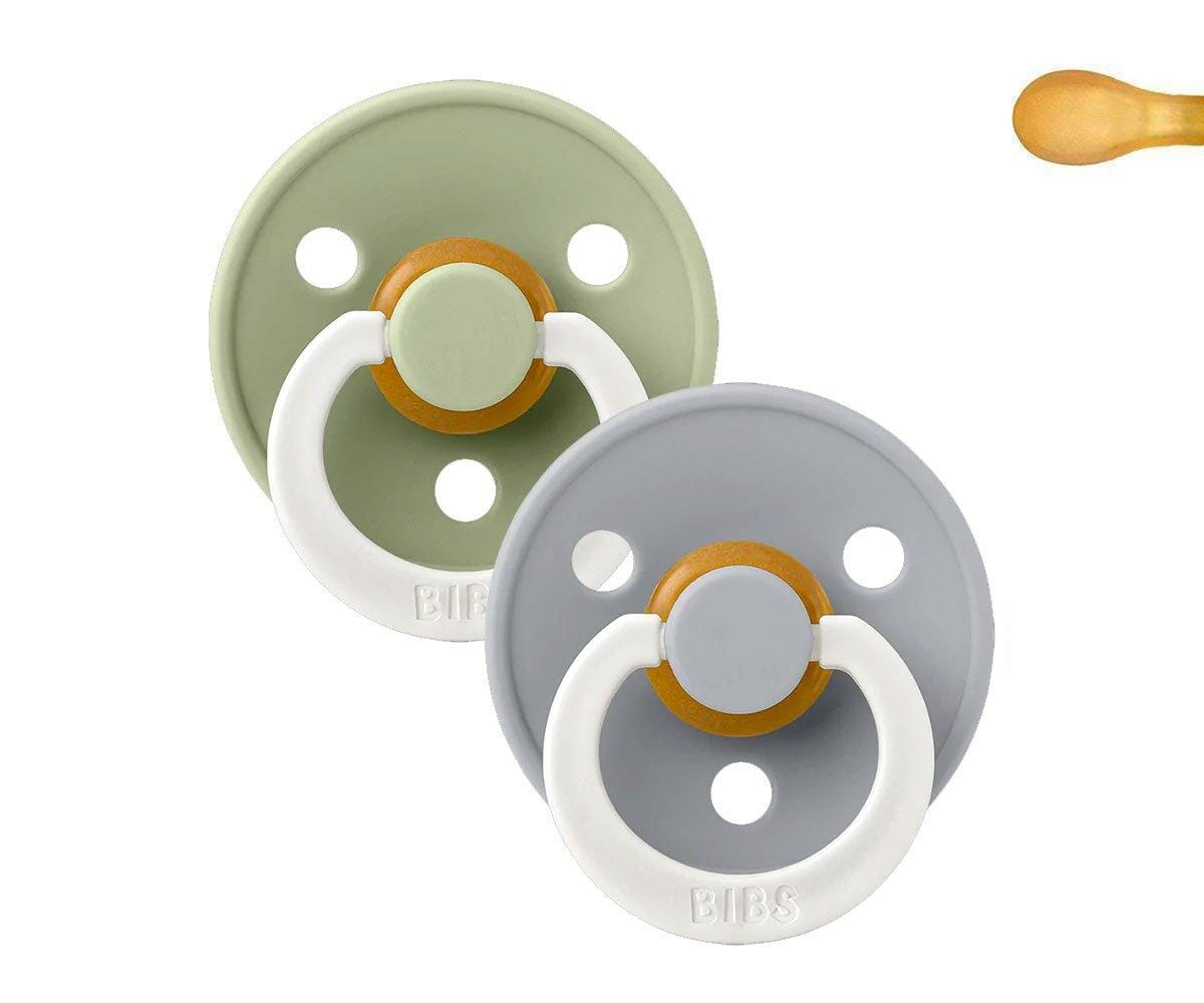 Chupetas BIBS Colour simétrica NIGHT sage | cloud pacifier BIBS