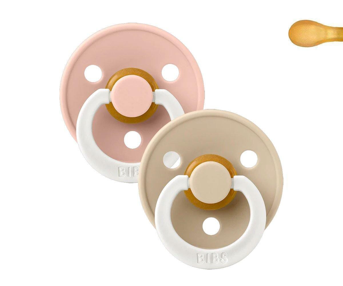 Chupetas BIBS Colour simétrica NIGHT blush | vanilla pacifier BIBS