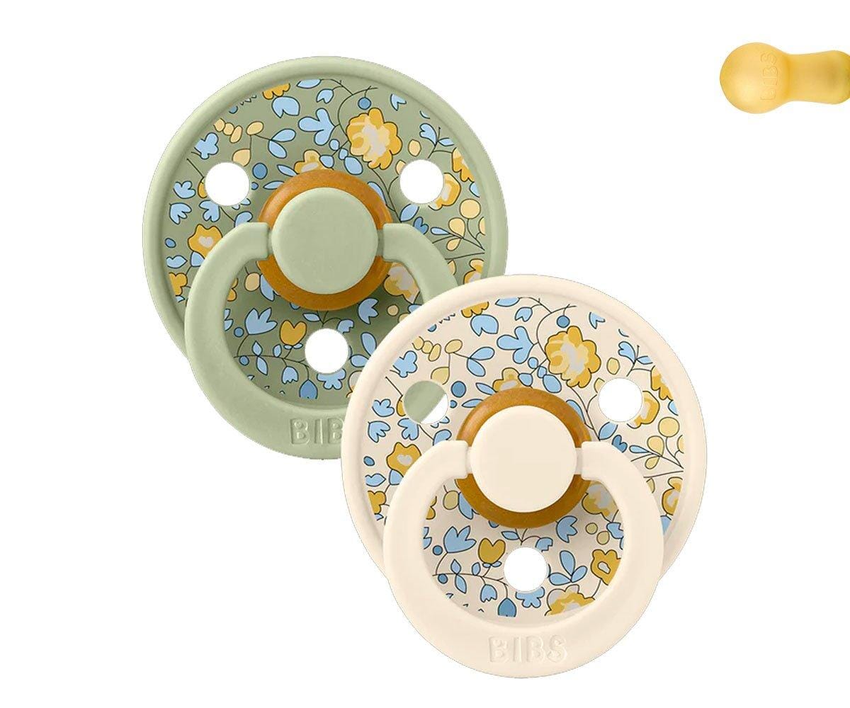 2 chupetas BIBS x Liberty Colour Eloise | sage mix Bibs