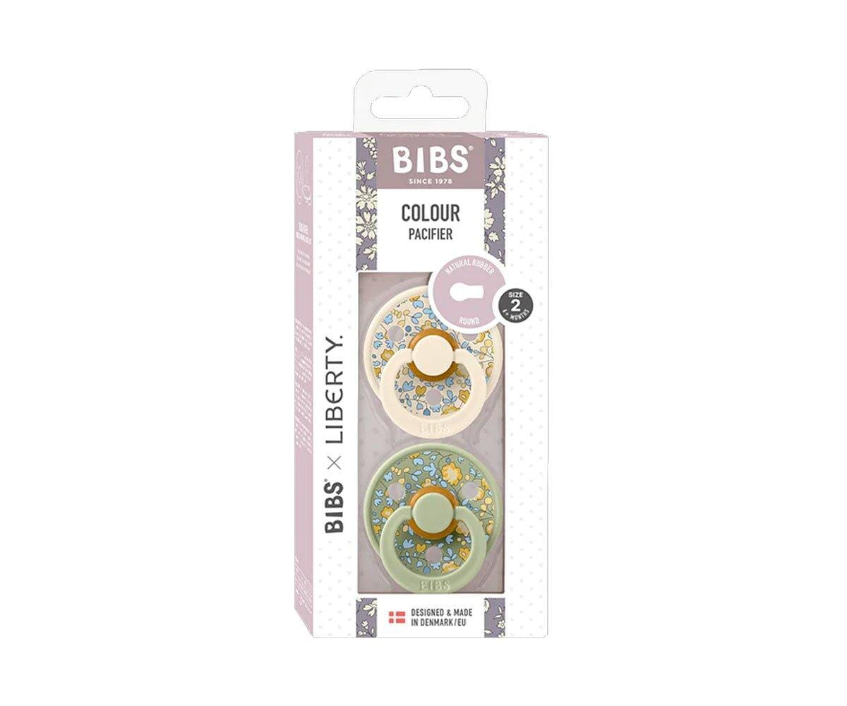 2 chupetas BIBS x Liberty Colour Eloise | sage mix Bibs