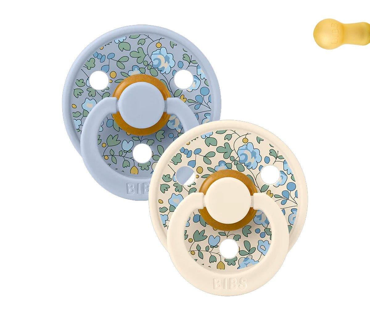 2 chupetas BIBS x Liberty Colour Eloise | dusty blue mix Bibs
